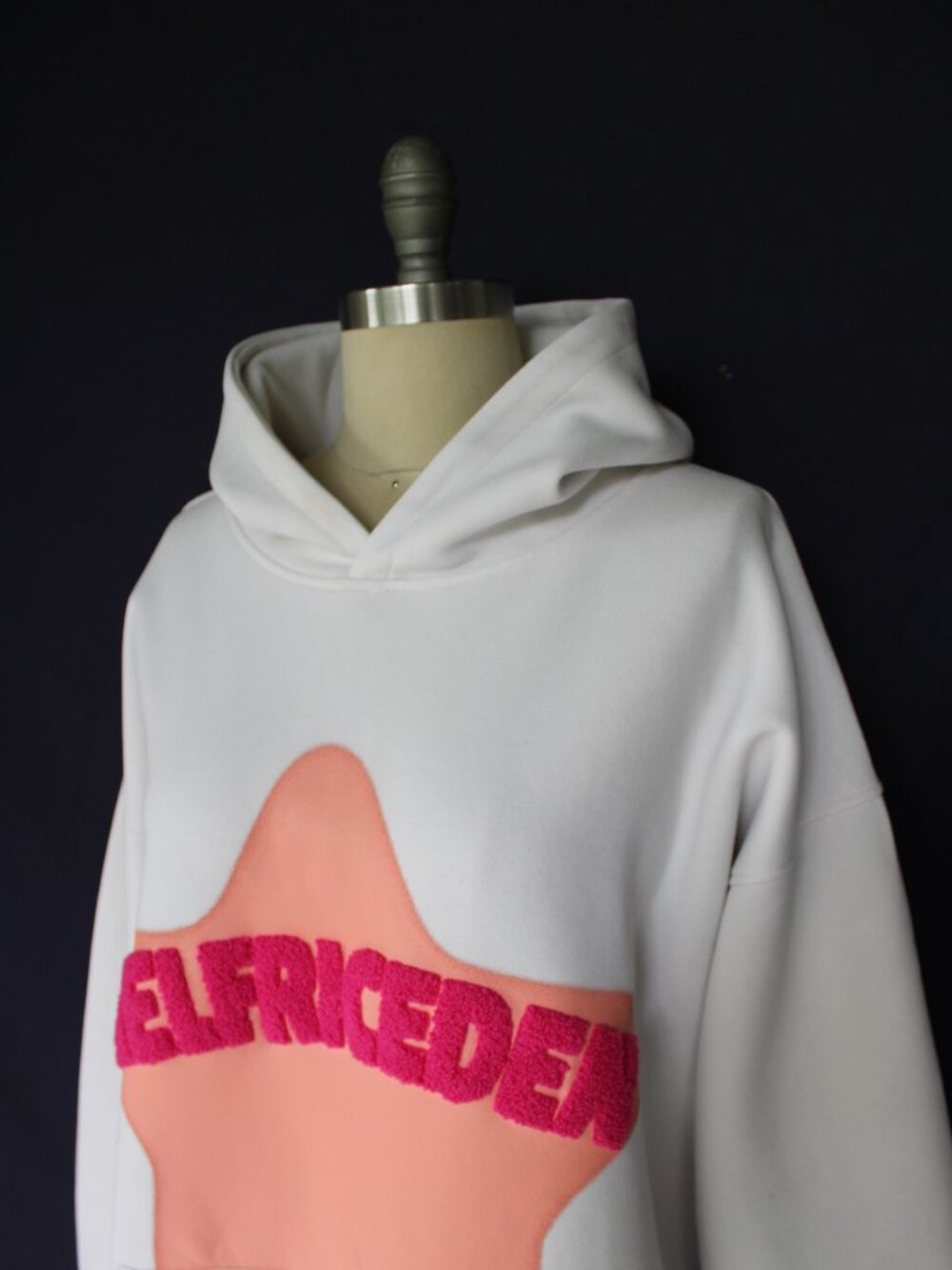 Aelfric Eden Vintage Embroidered Eden Star Hoodie ivory oversized sweatshirt L - Picture 7 of 12